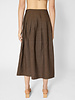 Pomandere Pleated Skirt Cocoa