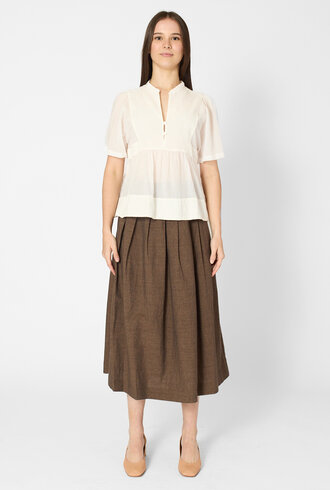 Pomandere Cotton Voile Shirt Milk