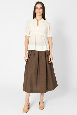 Pomandere Cotton Voile Shirt Milk