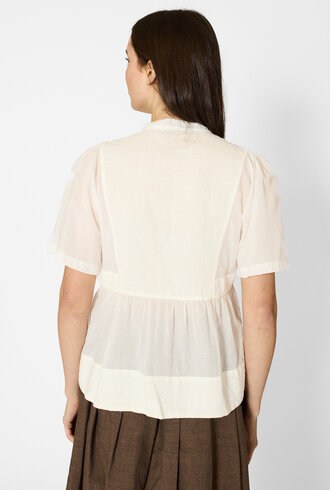 Pomandere Cotton Voile Shirt Milk
