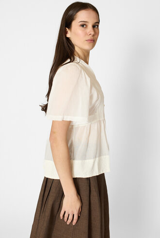 Pomandere Cotton Voile Shirt Milk