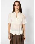 Pomandere Cotton Voile Shirt Milk