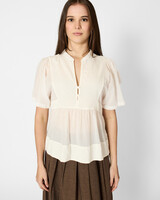 Pomandere Cotton Voile Shirt Milk