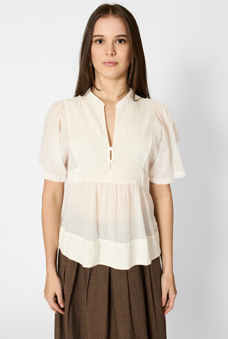 Pomandere Cotton Voile Shirt Milk