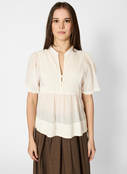 Pomandere Cotton Voile Shirt Milk