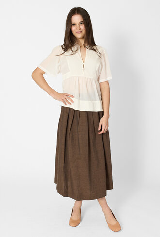 Pomandere Cotton Voile Shirt Milk