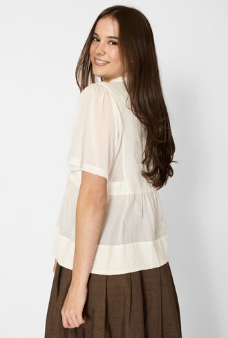Pomandere Cotton Voile Shirt Milk