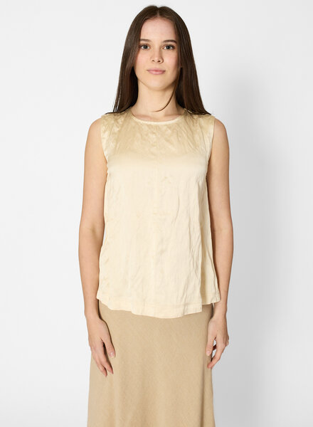 Pomandere Viscose Satin Top Chalk