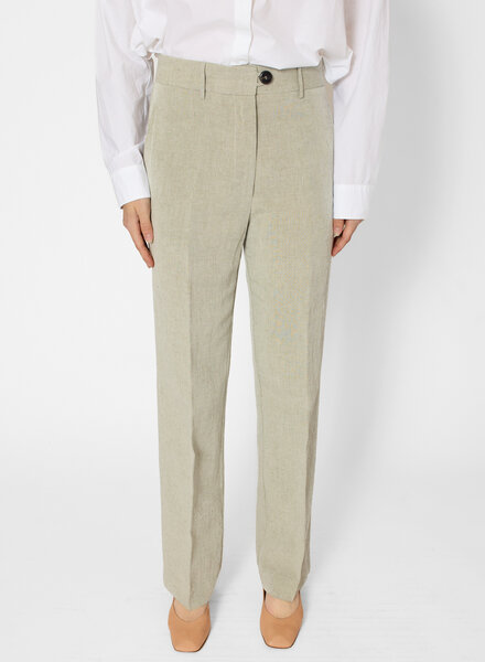 Pomandere Viscose- Linen Pants Olive