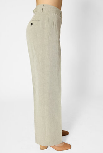 Pomandere Viscose- Linen Pants Olive