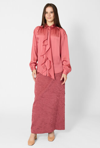 Ulla Johnson Gesture Silk Blouse Rosewood