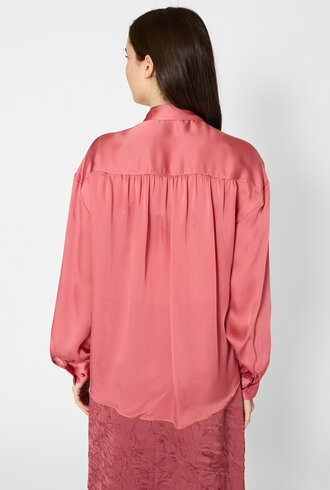 Ulla Johnson Gesture Silk Blouse Rosewood