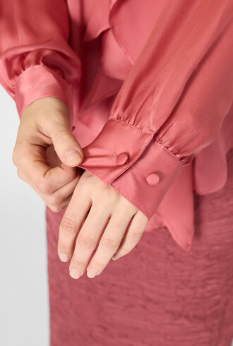 Ulla Johnson Gesture Silk Blouse Rosewood