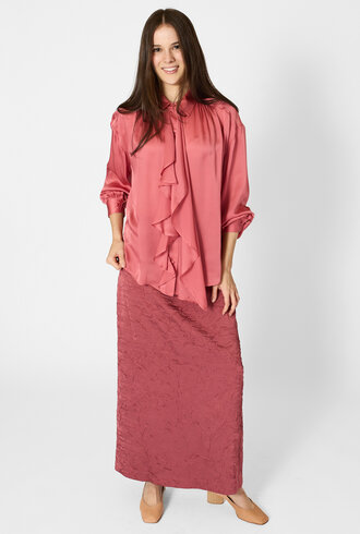 Ulla Johnson Gesture Silk Blouse Rosewood