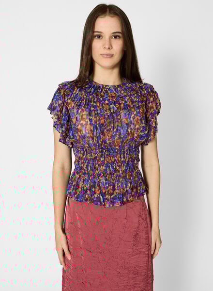 Ulla Johnson Athene Silk Top Violet