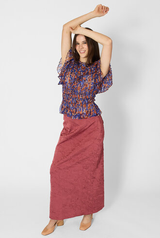 Ulla Johnson Athene Silk Top Violet