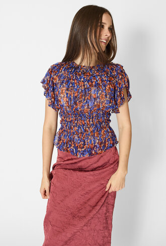 Ulla Johnson Athene Silk Top Violet