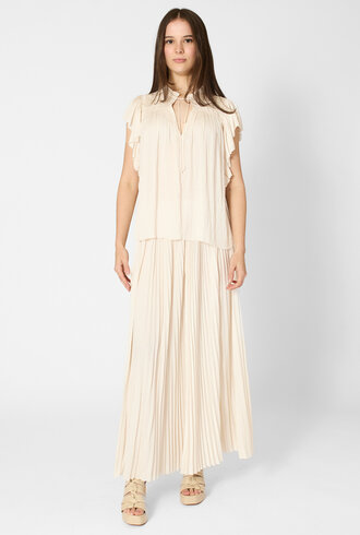 Ulla Johnson Agosta Flutter Sleeves Top Cowrie