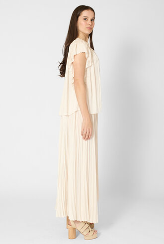 Ulla Johnson Agosta Flutter Sleeves Top Cowrie