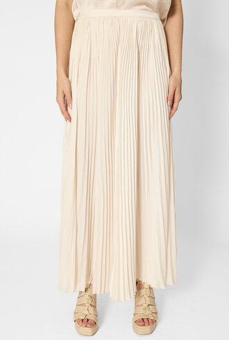 Ulla Johnson Lulu Pleated Long Skirt Cowrie