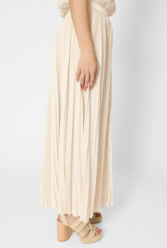 Ulla Johnson Lulu Pleated Long Skirt Cowrie