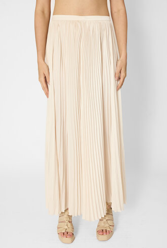 Ulla Johnson Lulu Pleated Long Skirt Cowrie