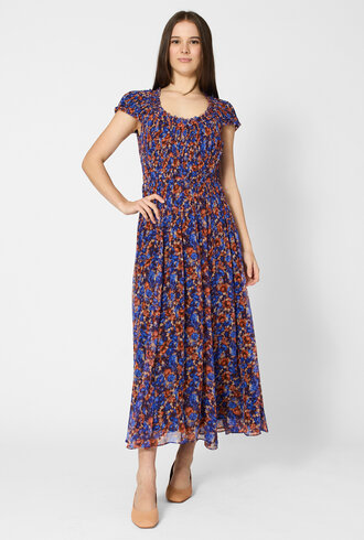 Ulla Johnson Calliope Silk Midi Dress Violet