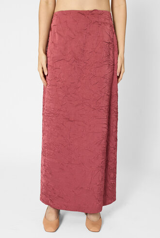 Ulla Johnson Inez Satin Pencil Skirt Fig