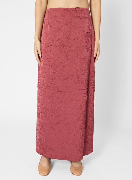 Ulla Johnson Inez Satin Pencil Skirt Fig