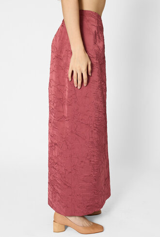 Ulla Johnson Inez Satin Pencil Skirt Fig