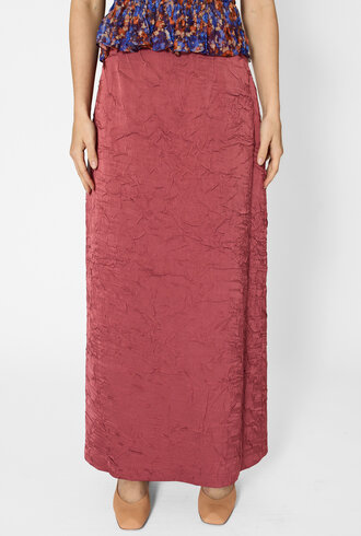 Ulla Johnson Inez Satin Pencil Skirt Fig