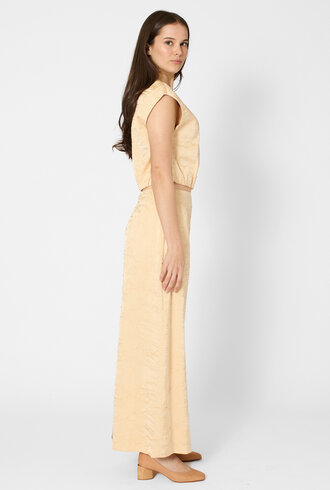 Ulla Johnson Gisella Satin Crop Top Driftwood