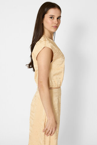 Ulla Johnson Gisella Satin Crop Top Driftwood