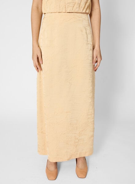 Ulla Johnson Inez Satin Pencil Skirt Driftwood