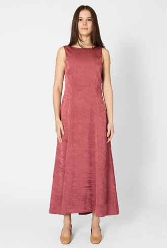 Ulla Johnson Georgia Satin Midi Dress Fig