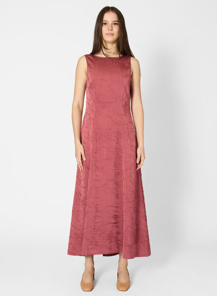 Ulla Johnson Georgia Satin Midi Dress Fig