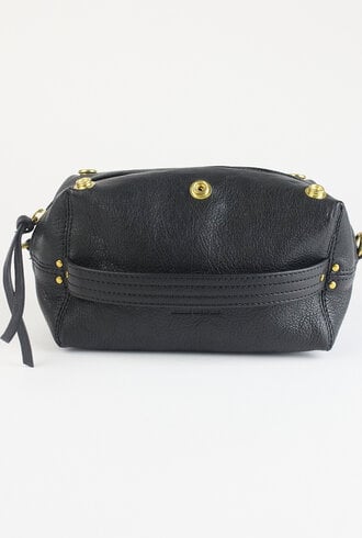 Jerome Dreyfuss Lucky Case Goatskin Lame Noir Grain