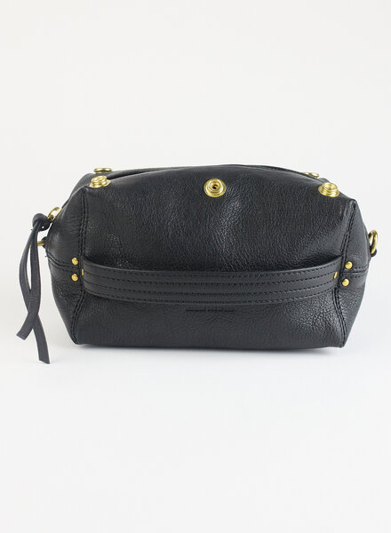 Jerome Dreyfuss Lucky Case Goatskin Lame Noir Grain