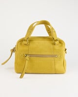 Jerome Dreyfuss Lucky Bowling Mini Buffalo Croco Print Mustard