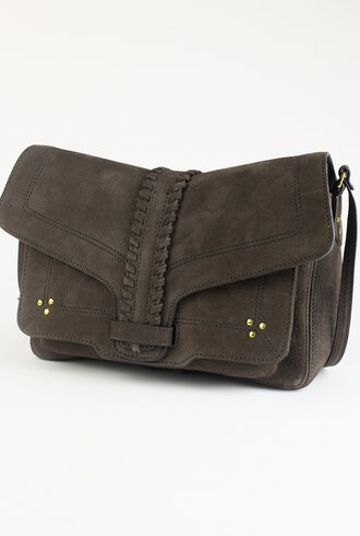 Jerome Dreyfuss Harry M Bullskin Croco Print Moca