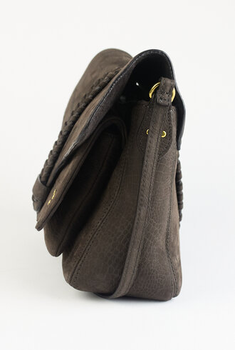 Jerome Dreyfuss Harry M Bullskin Croco Print Moca