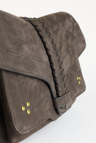 Jerome Dreyfuss Harry M Bullskin Croco Print Moca