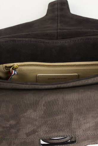 Jerome Dreyfuss Harry M Bullskin Croco Print Moca