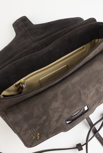 Jerome Dreyfuss Harry M Bullskin Croco Print Moca