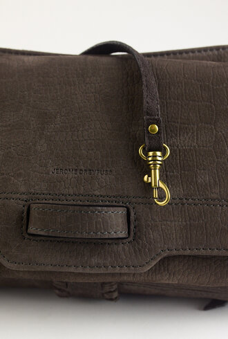 Jerome Dreyfuss Harry M Bullskin Croco Print Moca