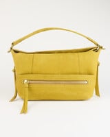 Jerome Dreyfuss Lucky Hobo Bullskin  Croco Print Mustard