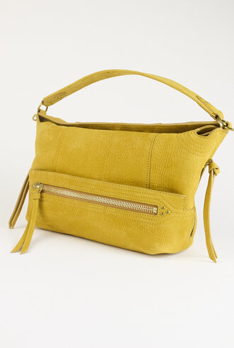 Jerome Dreyfuss  Lucky Hobo Bullskin  Croco Print Mustard