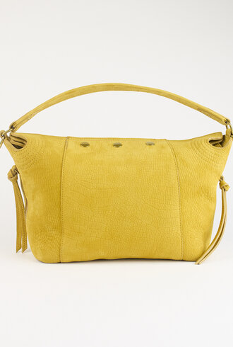 Jerome Dreyfuss  Lucky Hobo Bullskin  Croco Print Mustard