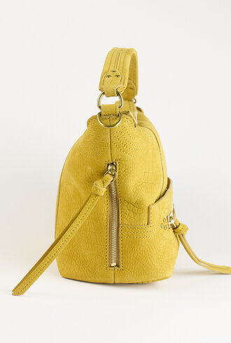 Jerome Dreyfuss  Lucky Hobo Bullskin  Croco Print Mustard
