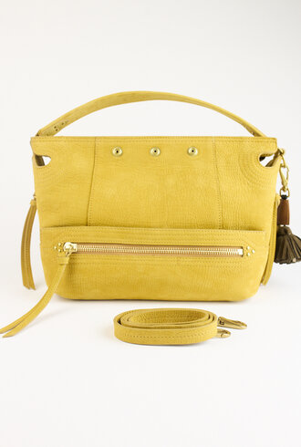 Jerome Dreyfuss  Lucky Hobo Bullskin  Croco Print Mustard